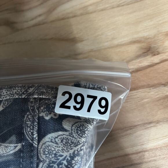 Pilcro Pants Womens 28 Gray Paisley Western Trouser Bootcut Boho Hippie *Altered - Picture 8 of 8